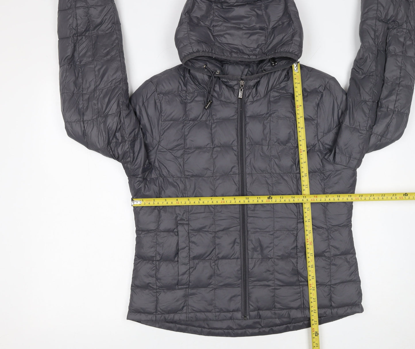 OVS Girls Grey XL Hooded Puffer Jacket Lightweight Quilted Coat