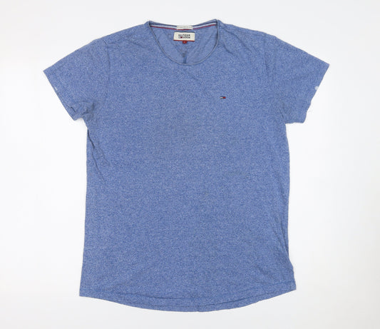 Tommy Hilfiger Men’s Blue Cotton Jersey Crew Neck T-Shirt Size L