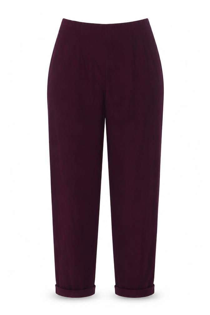 Briggs New York Women's Purple Pull-On Stretch Trousers Size 10