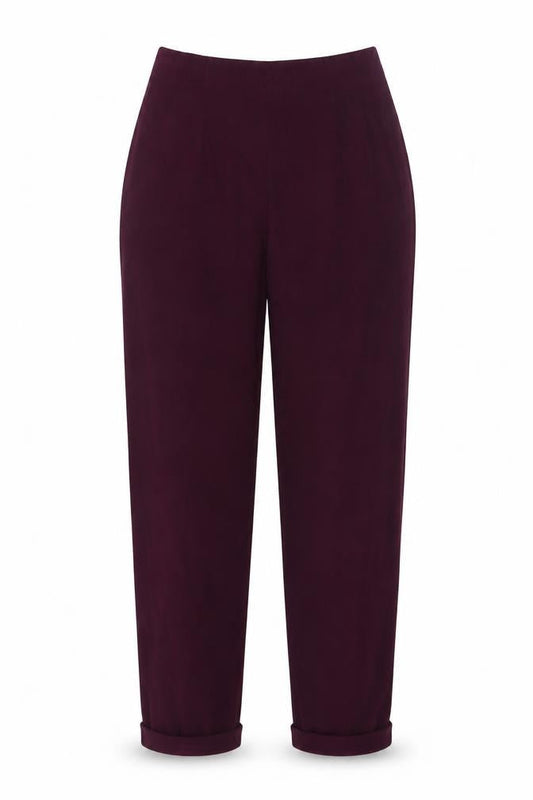 Briggs New York Women's Purple Pull-On Stretch Trousers Size 10