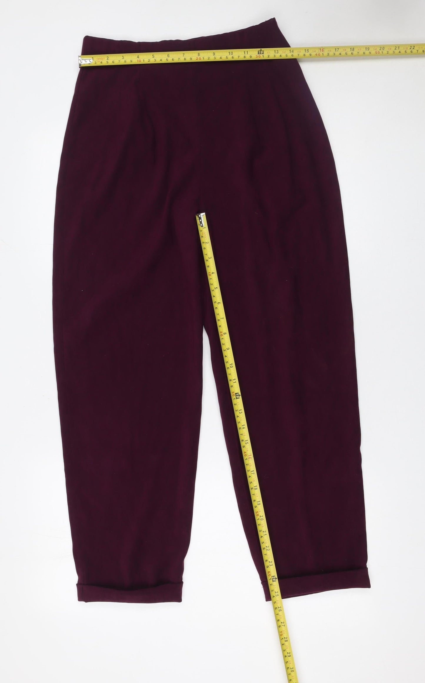 Briggs New York Women's Purple Pull-On Stretch Trousers Size 10
