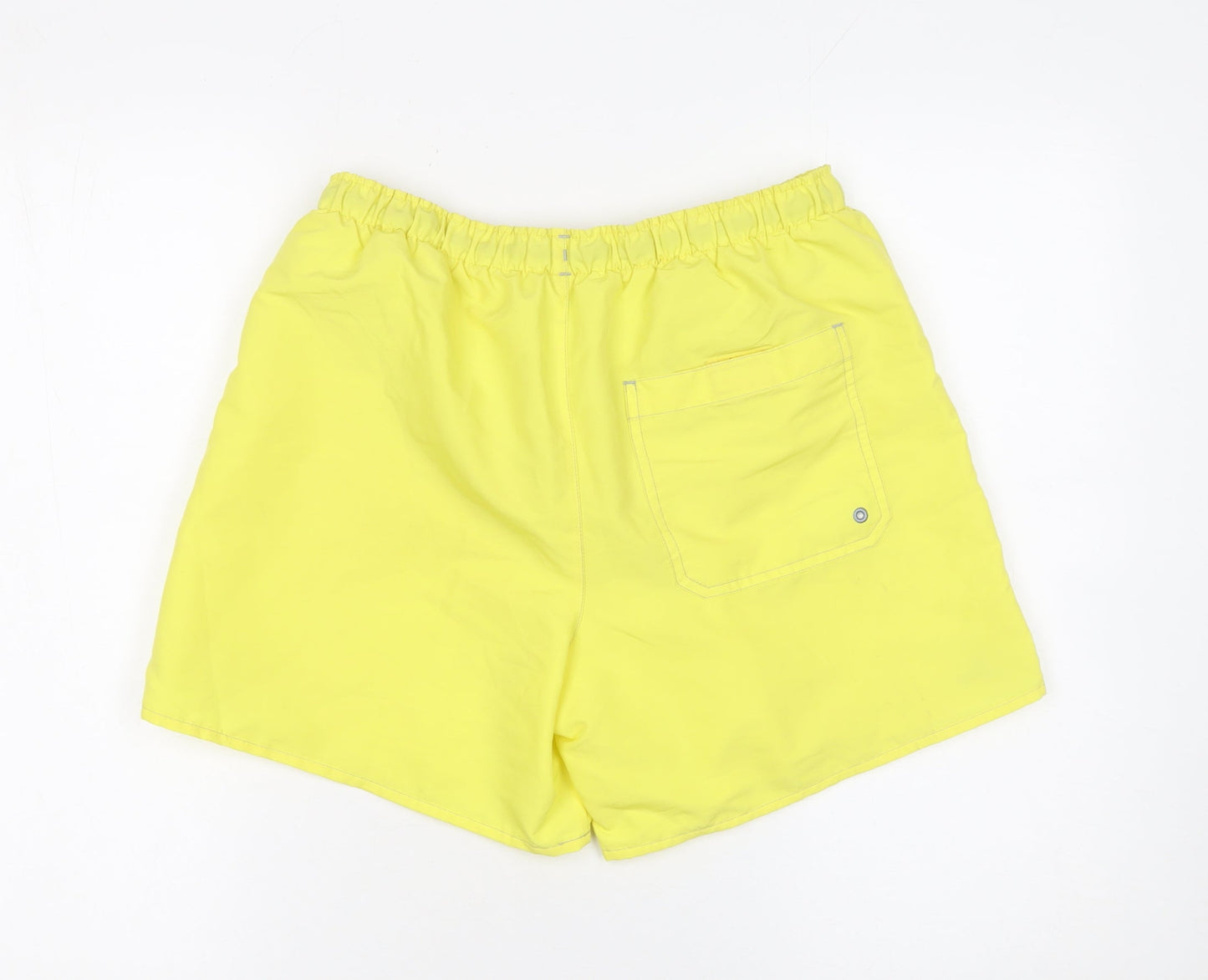 Tribord Men’s Yellow Athletic Beach Shorts Size M Polyester Quick Dry