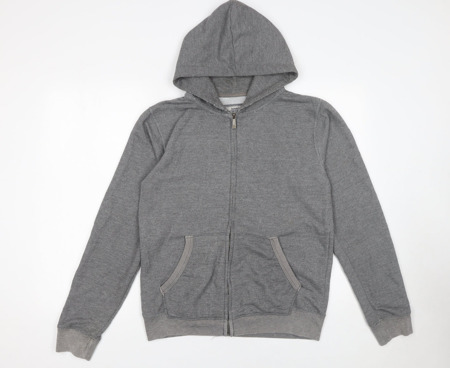 Cotton On Men's Grey Full Zip Hoodie Size S Fleece Casual Sportswear