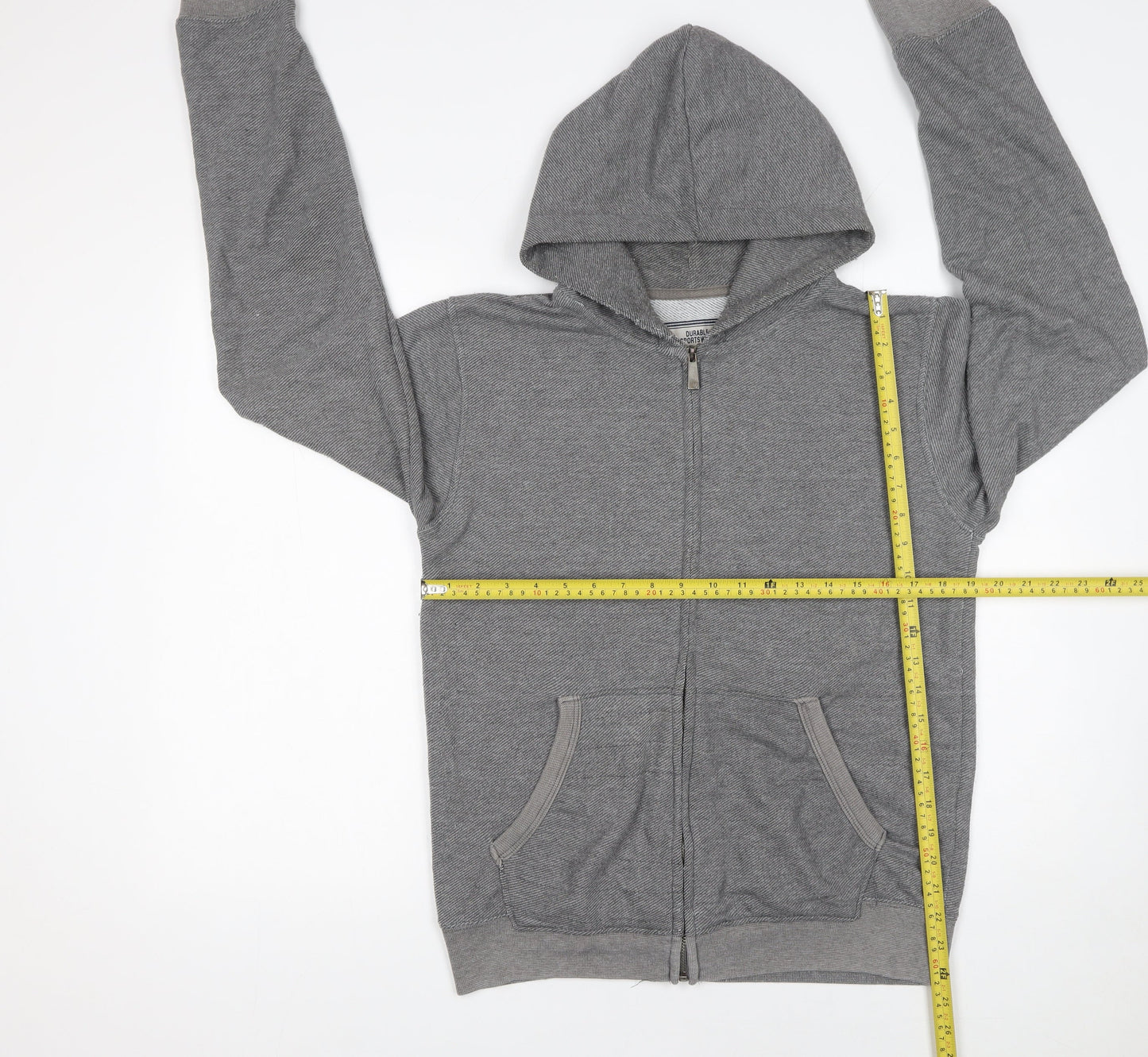 Cotton On Men's Grey Full Zip Hoodie Size S Fleece Casual Sportswear