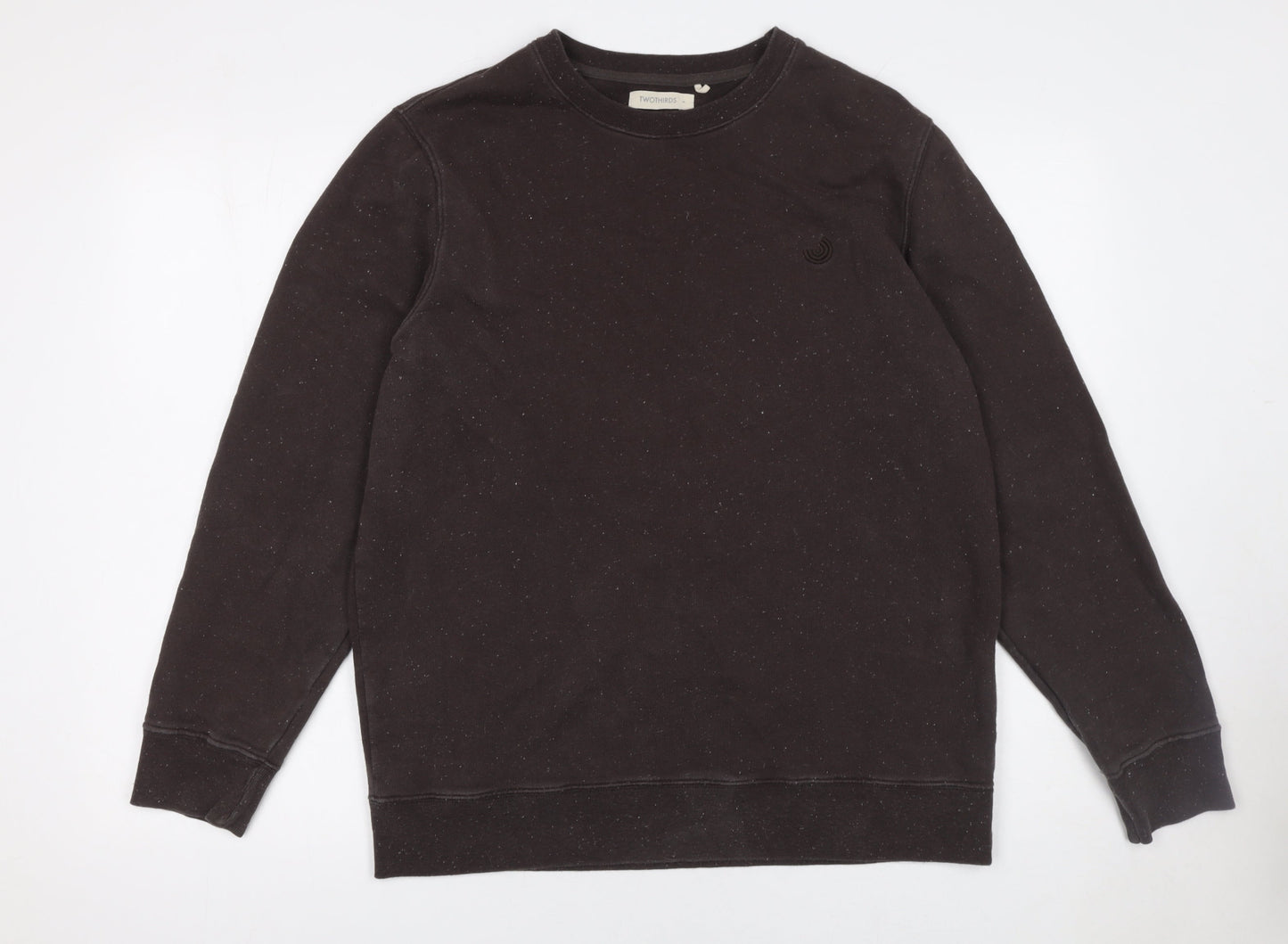 TWOTHIRDS Men's Black Medium Crew Neck Pullover Sweatshirt