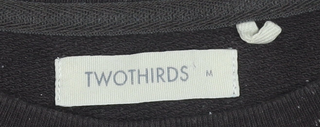 TWOTHIRDS Men's Black Medium Crew Neck Pullover Sweatshirt
