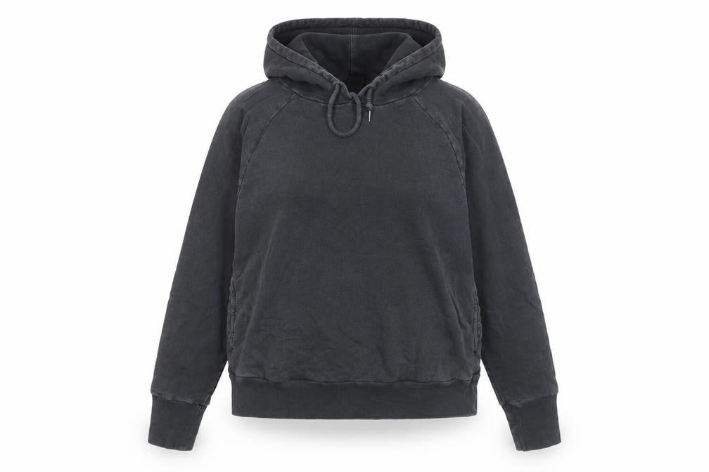 Gap Women’s Black Pullover Hoodie L Relaxed Fit Cotton Blend