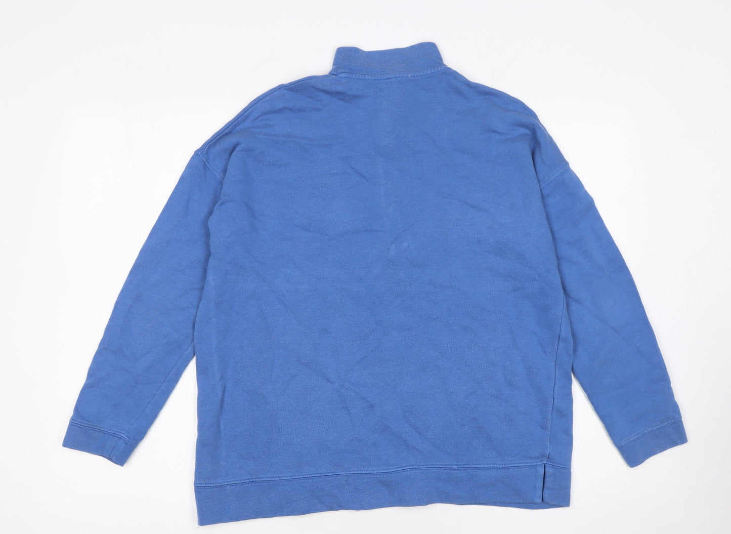 John Lewis Women Blue 1/2 Zip Sweatshirt Size 10 Cotton Modal