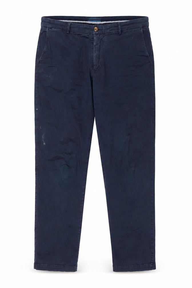 Beaufort & Blake Men’s Blue Chino Trousers Size 38 Regular Cotton
