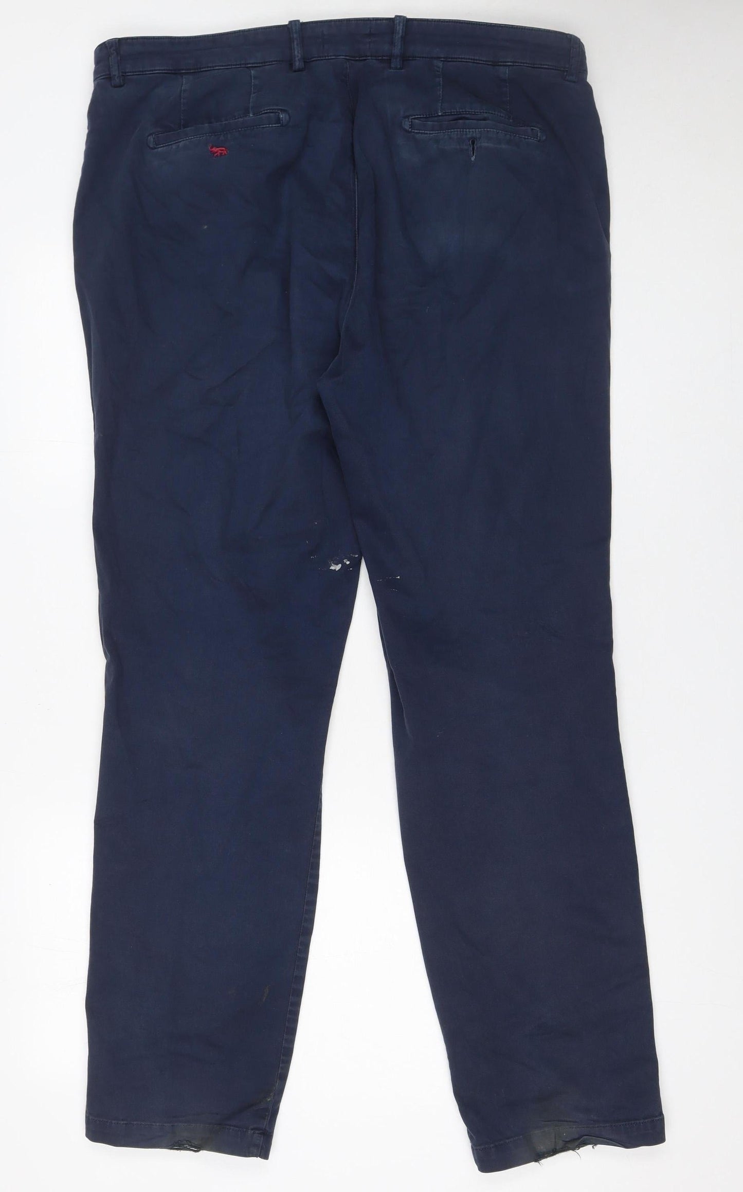 Beaufort & Blake Men’s Blue Chino Trousers Size 38 Regular Cotton