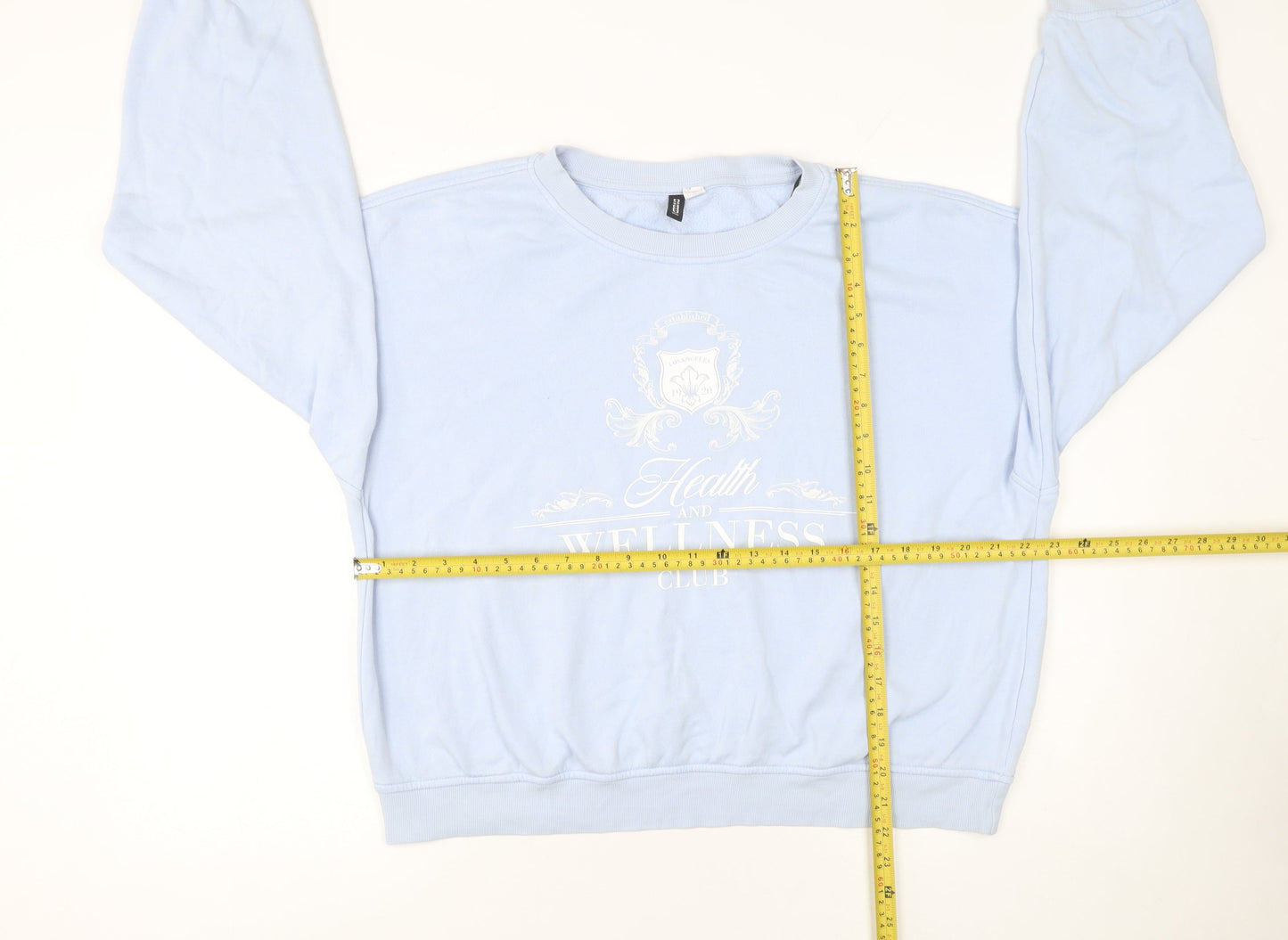 H&M Women's Blue Health & Wellness Club Cotton Blend Sweatshirt M