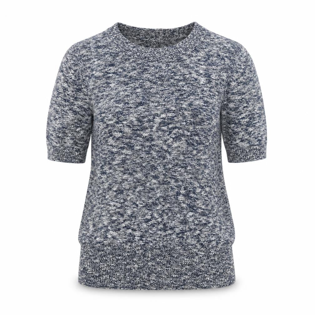 Equipment Women’s Grey Knit Short Sleeve Pullover Jumper XS