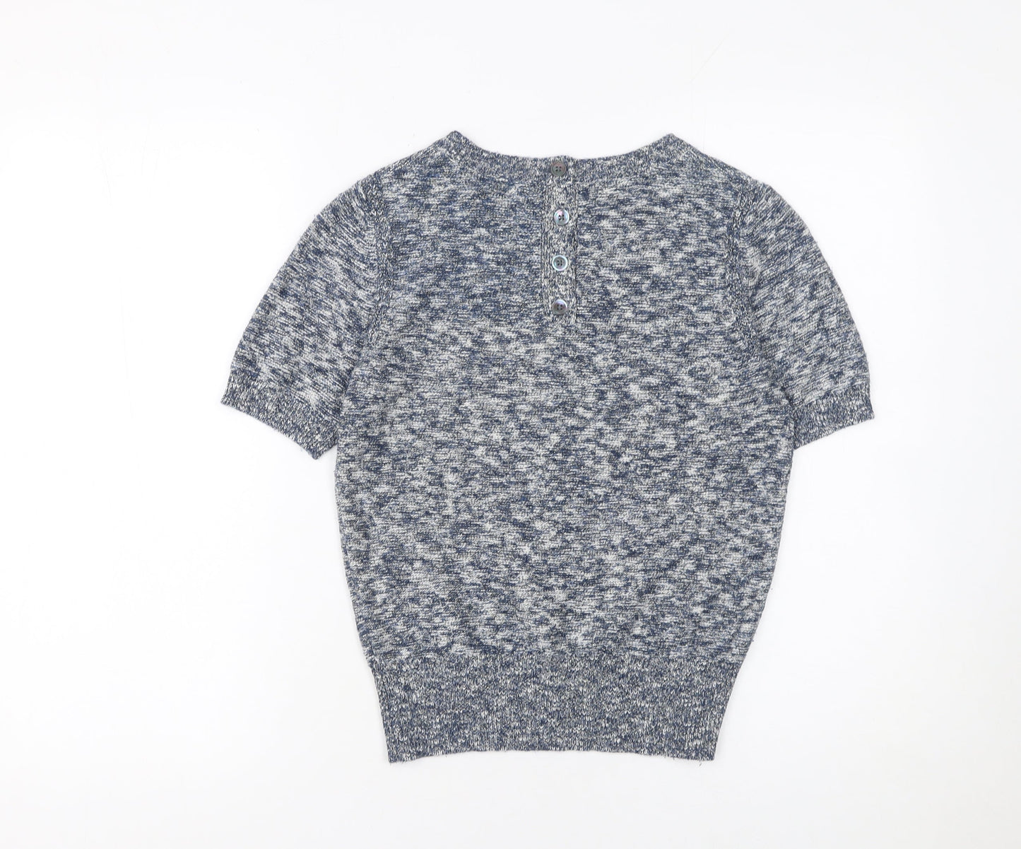 Equipment Women’s Grey Knit Short Sleeve Pullover Jumper XS