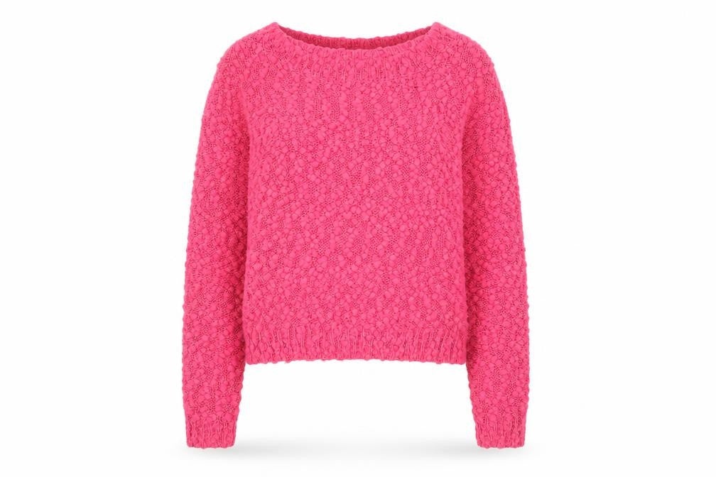 H&M Women Pink Chunky Knit Pullover Jumper Size 10