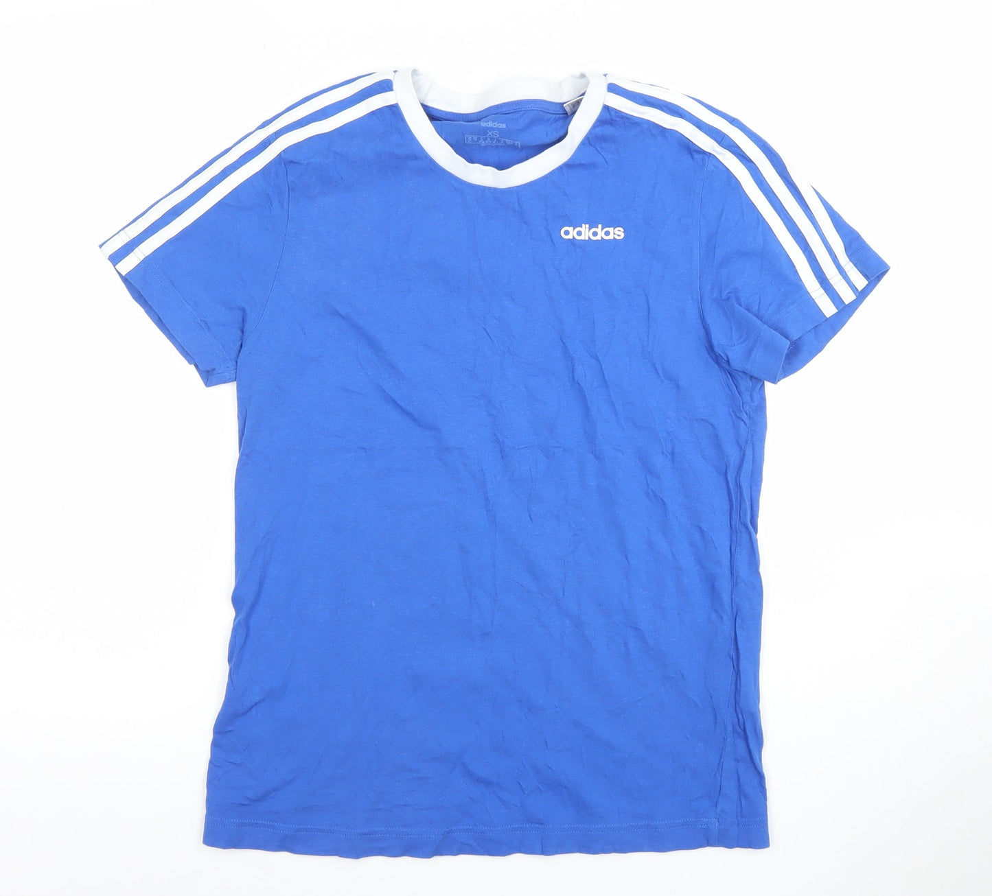 Adidas Men's Blue XS Ringer Cotton Sports T-Shirt