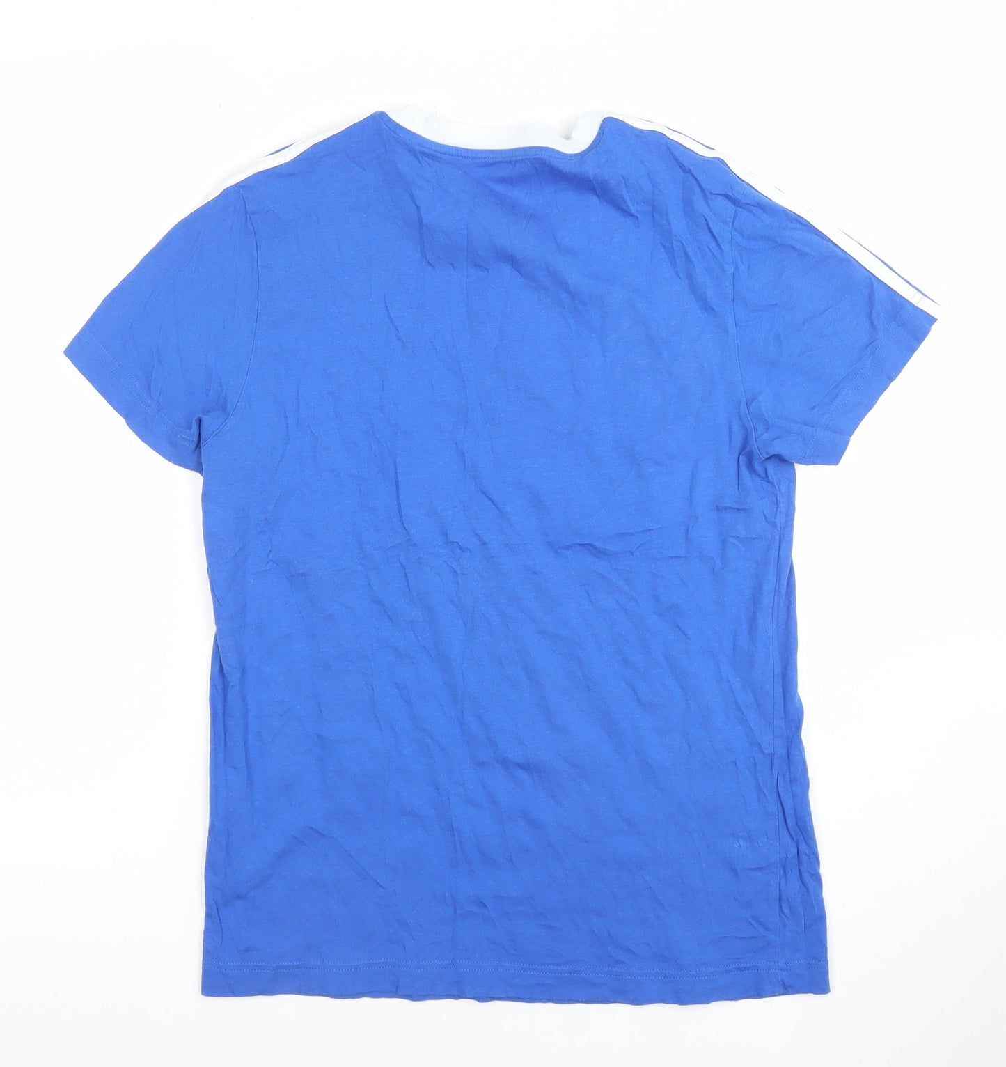Adidas Men's Blue XS Ringer Cotton Sports T-Shirt