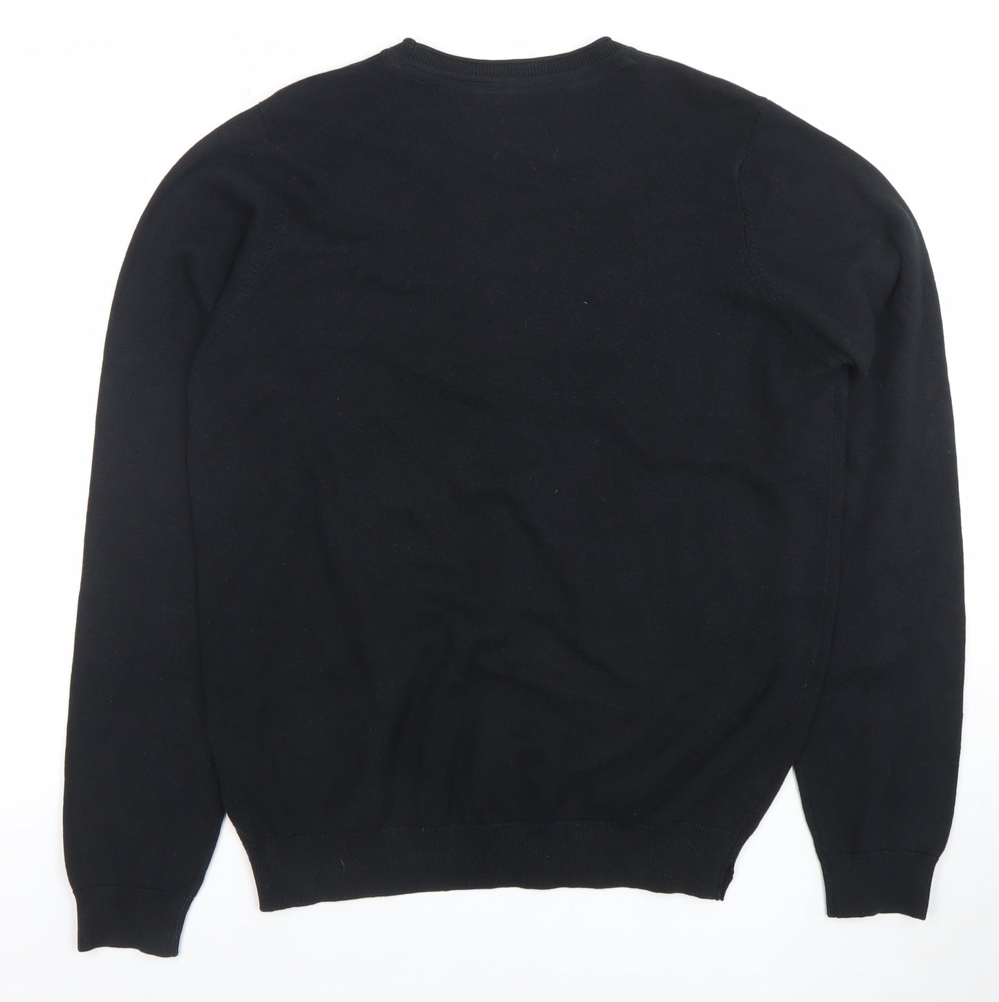 Marks and Spencer Boys Black Cotton Cardigan 16-17 Years Button Front