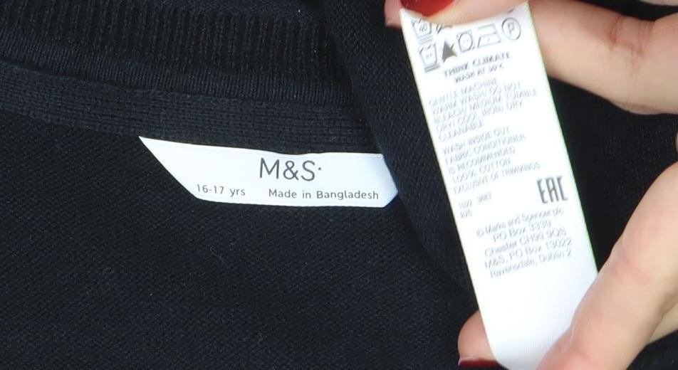 Marks and Spencer Boys Black Cotton Cardigan 16-17 Years Button Front