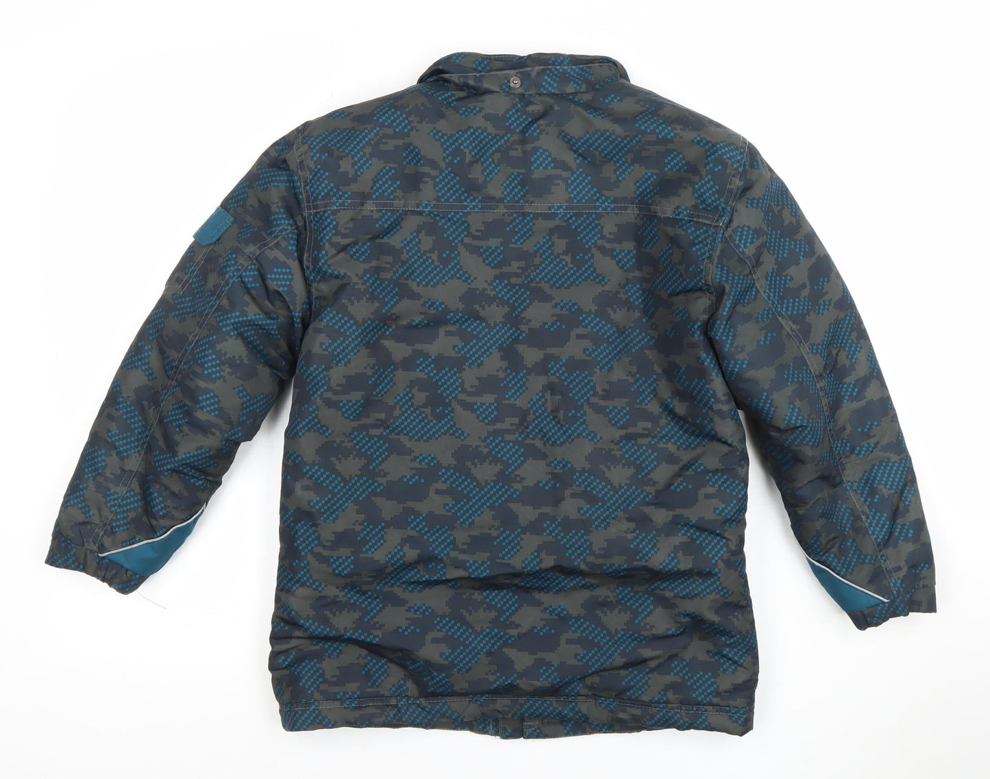 Cherokee Boys Blue Camouflage Puffer Jacket 8-10 Years Water Resistant