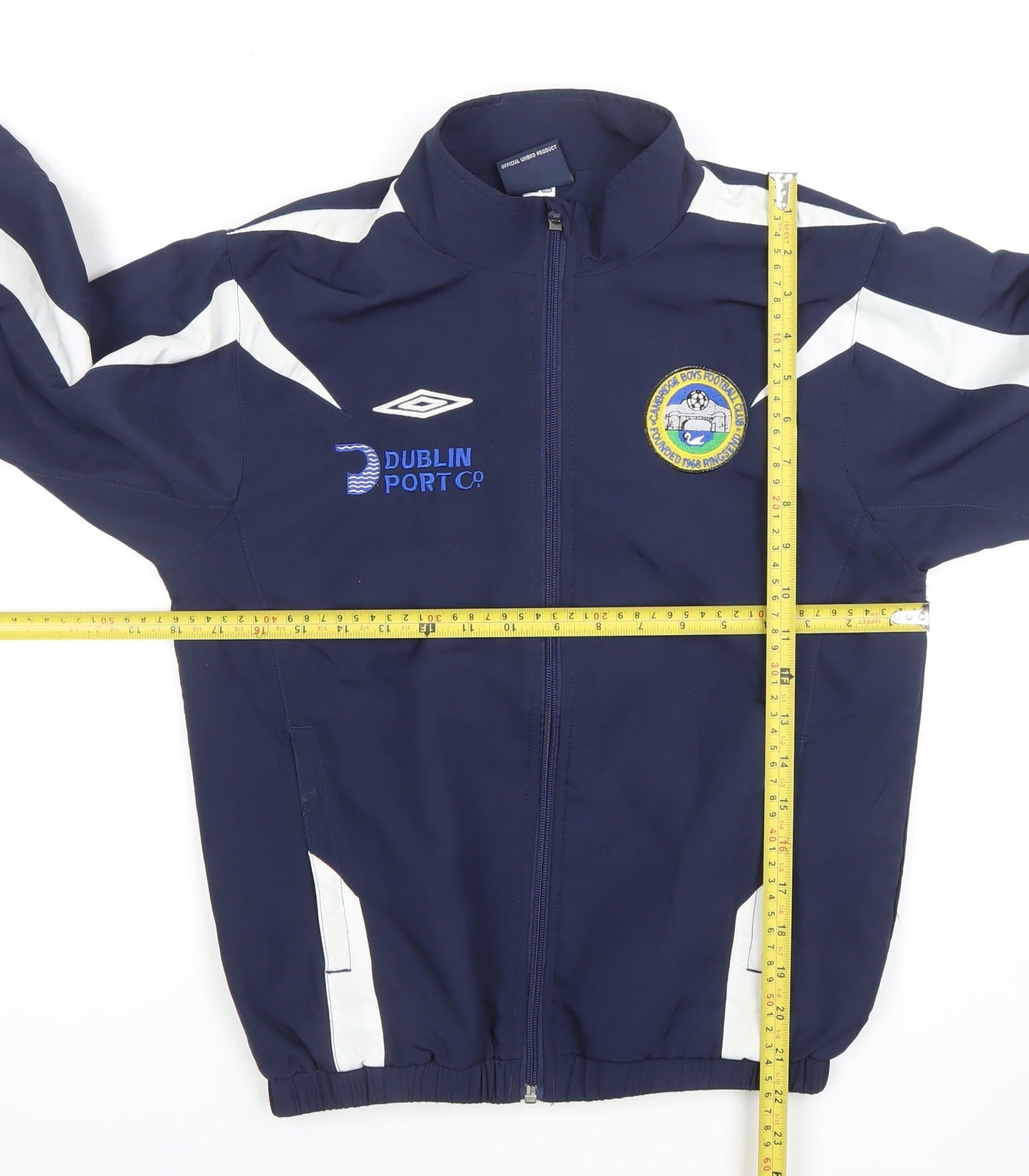 Umbro Boys Blue Full Zip Track Jacket Size 13 Years Sports Football Coat