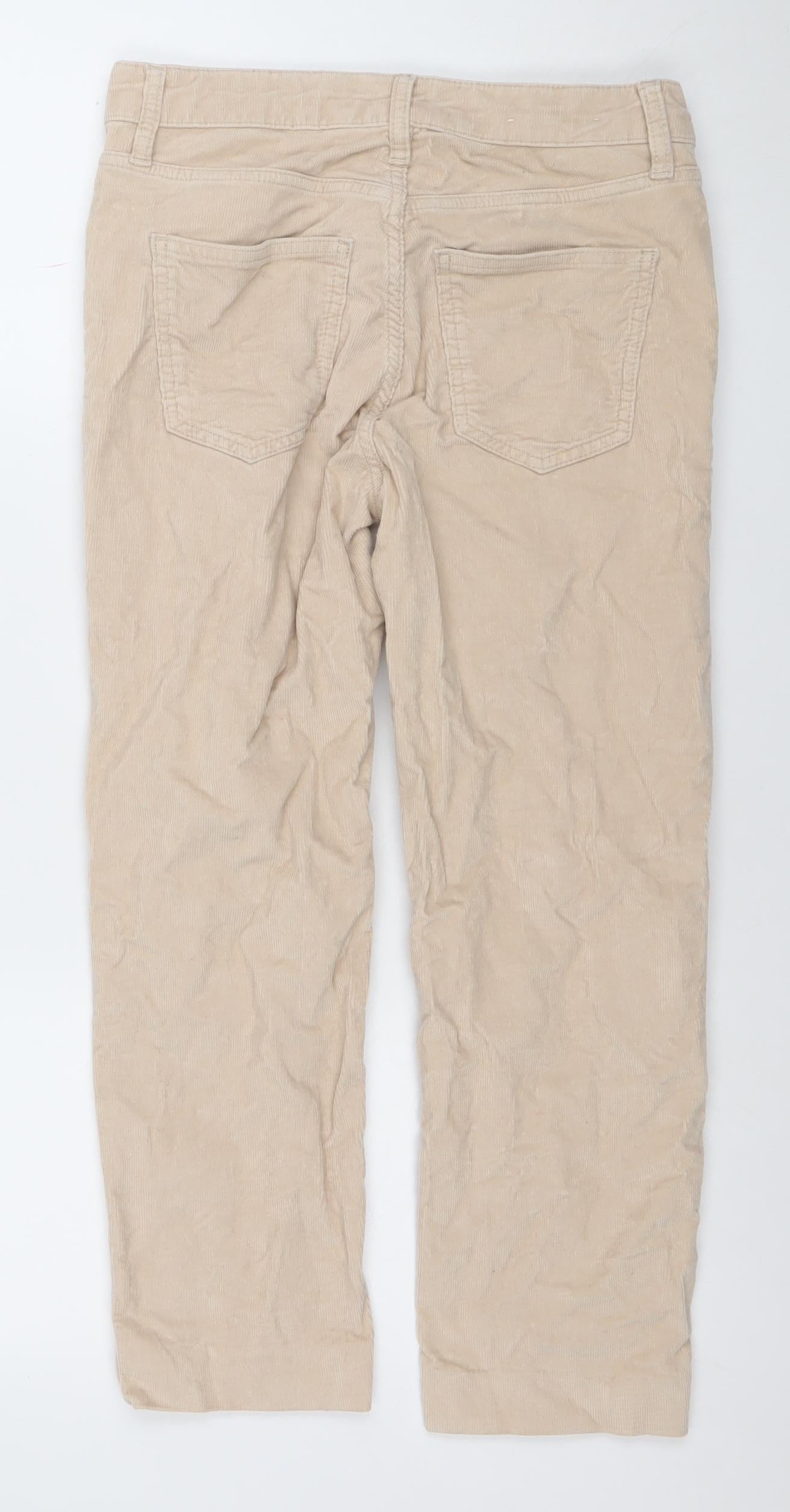 Boden Women’s Beige Corduroy Slim Straight Chino Trousers Size 8