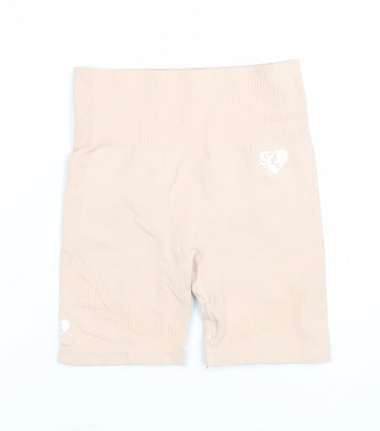 Women's Best Beige Women's Small Compression Activewear Shorts