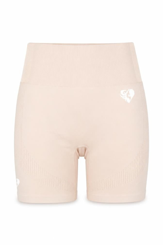 Women's Best Beige Women's Small Compression Activewear Shorts