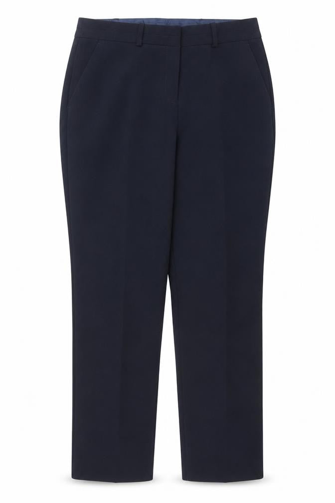 Dunnes Women's Blue Size 12 Straight Leg Polyester Work Trousers