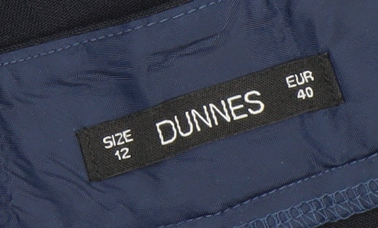 Dunnes Women's Blue Size 12 Straight Leg Polyester Work Trousers