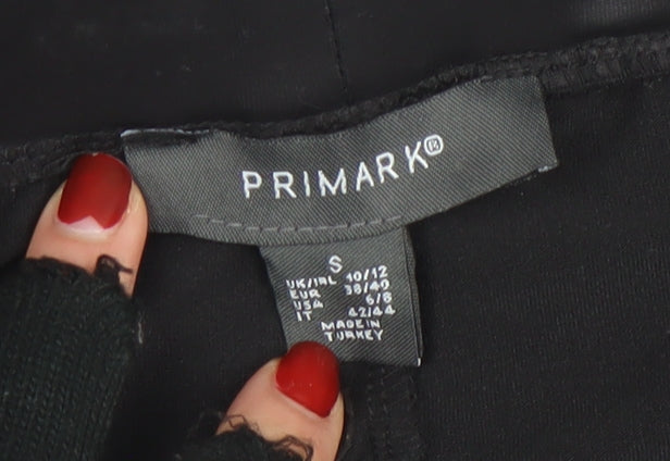 Primark Women’s Black Faux Leather Ankle Leggings Size 10-12