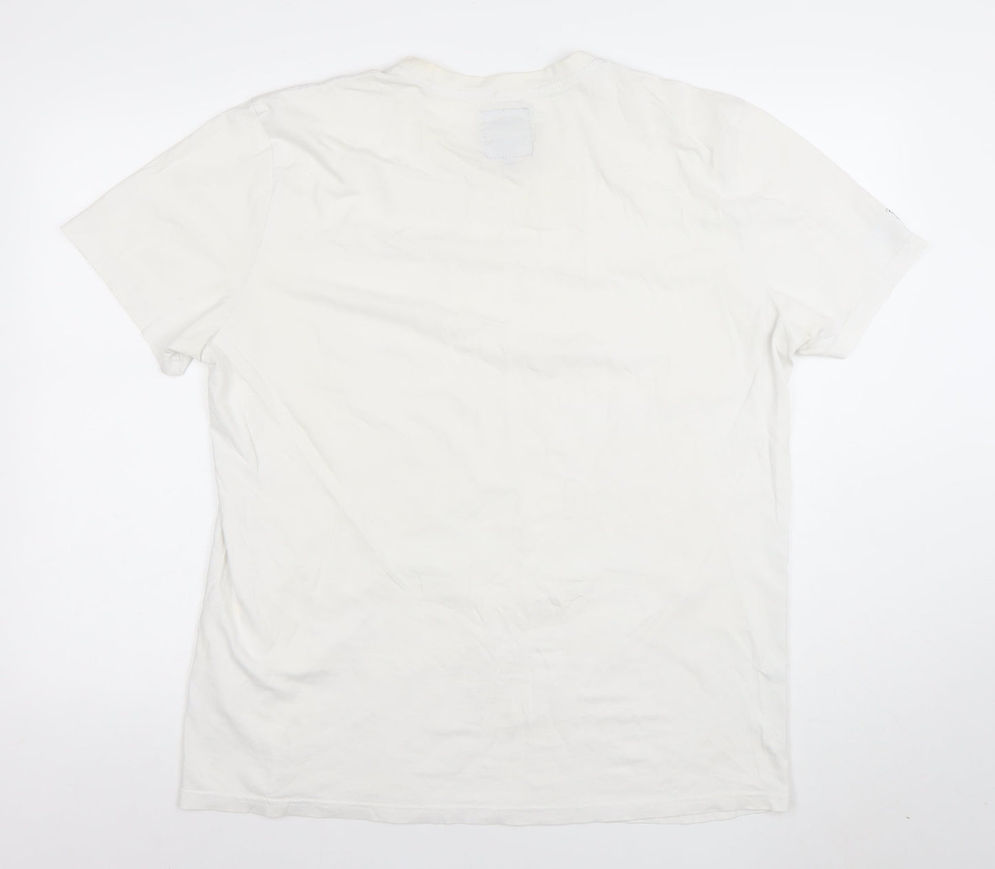 Stellies Men's White 2XL Crew Neck Cotton Logo T-Shirt
