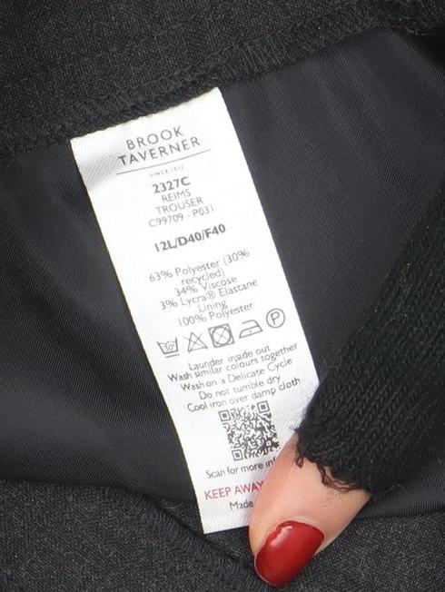 Brook Taverner Women’s Black Classic Straight Leg Dress Pants Size 14