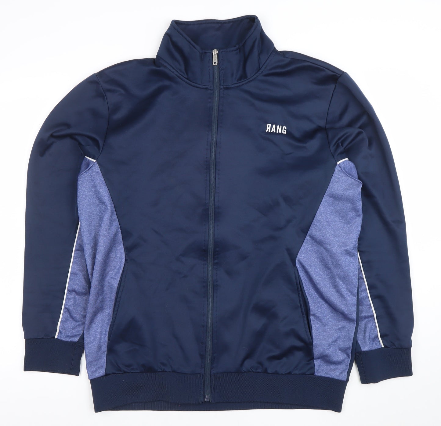 RANG Men's Blue Full Zip Track Sweatshirt 2XL Regular Fit