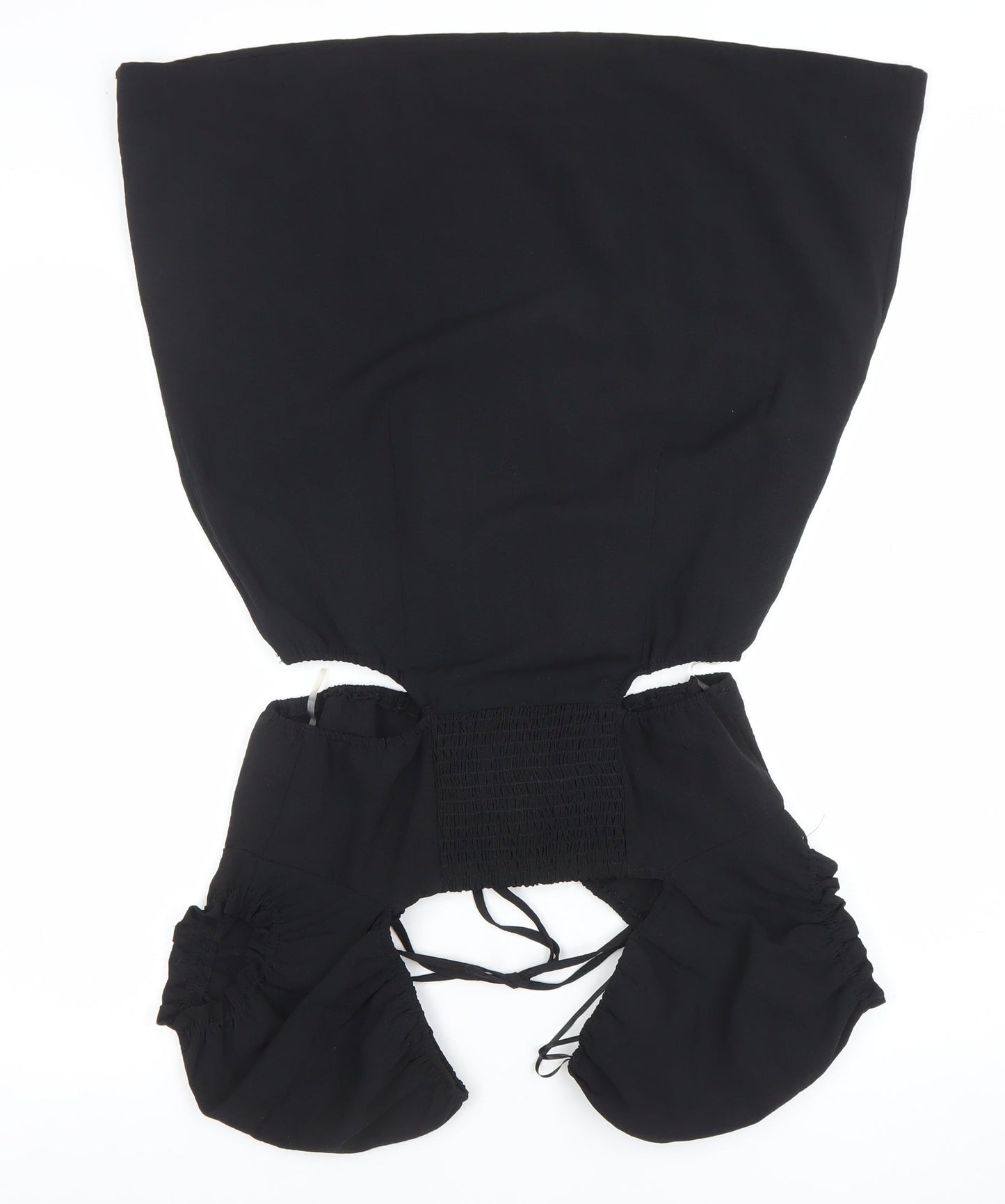 H&M Women’s Black A-Line Puff Sleeve Cut Out Mini Dress Size 14