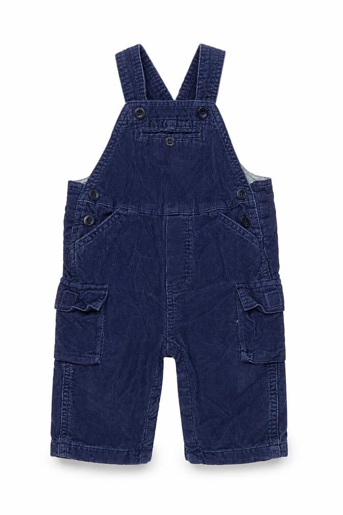 Baby Gap Blue Corduroy Lined Dungarees 6-9 Months Unisex