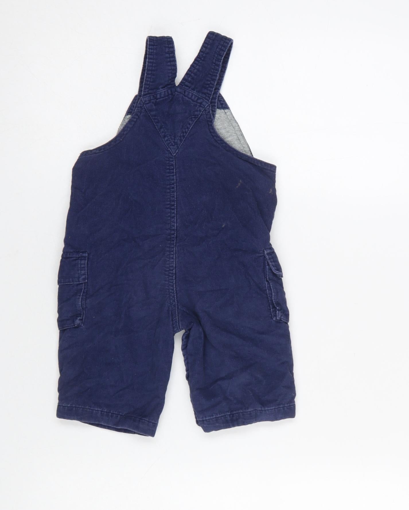 Baby GAP Blue Corduroy Lined Dungarees 6-9 Months Unisex