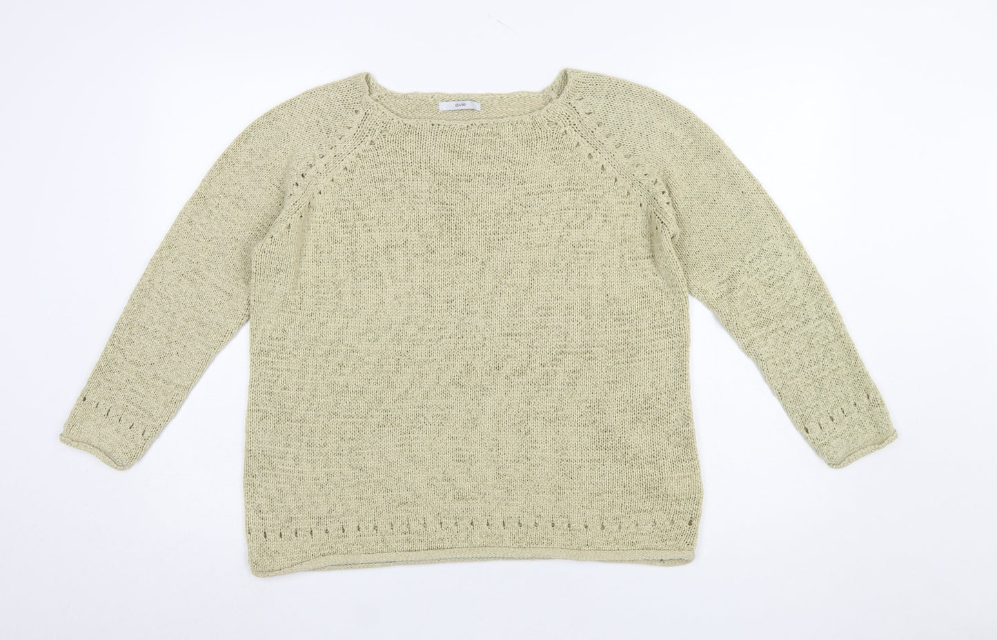Evie Women’s Beige Knit Pullover Jumper Size 18-20 Long Sleeve