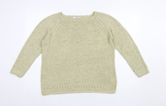 Evie Women’s Beige Knit Pullover Jumper Size 18-20 Long Sleeve