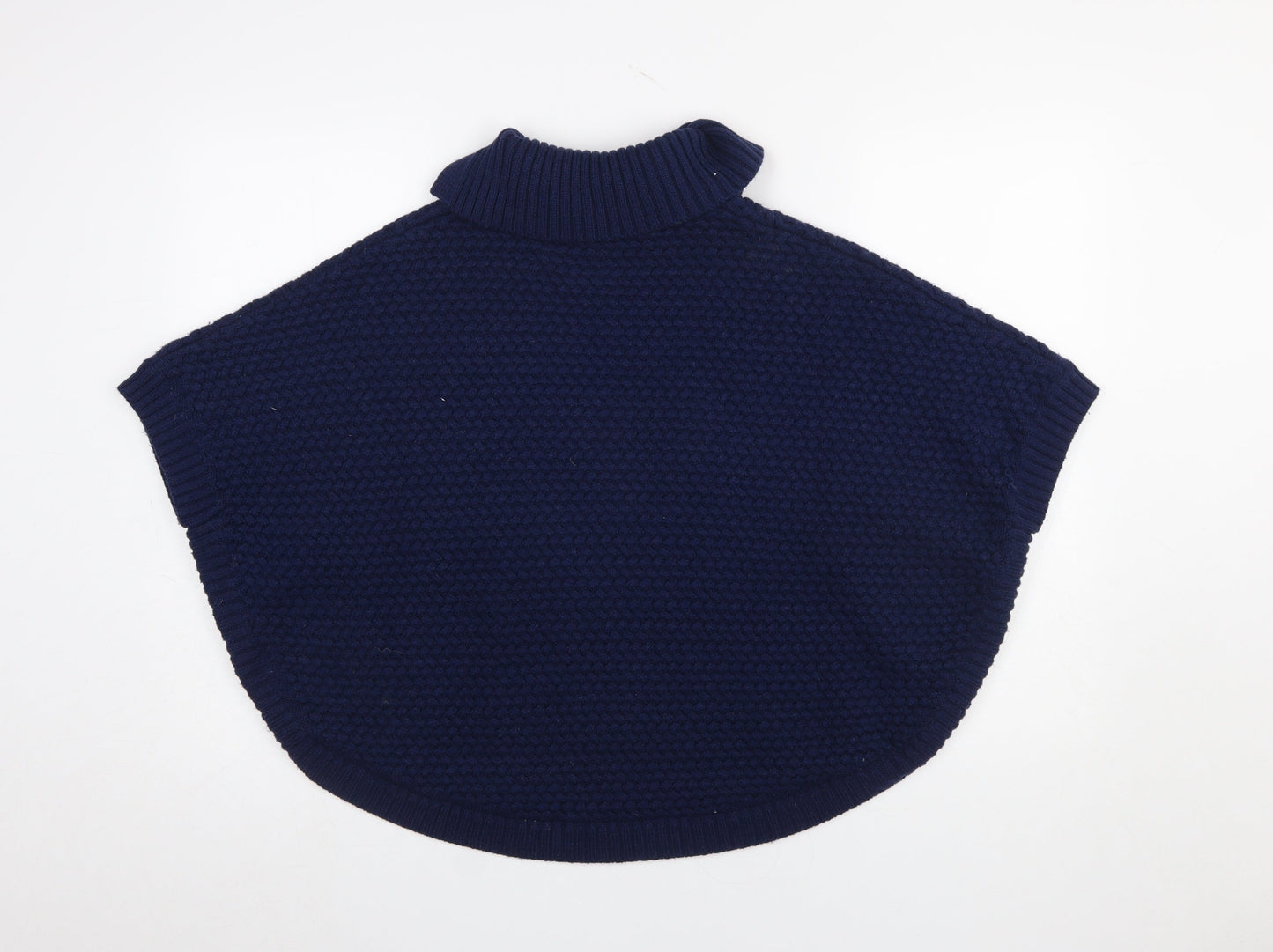 John Lewis Girls Navy Cape Jumper Age 11-12 Years Acrylic Wool Blend