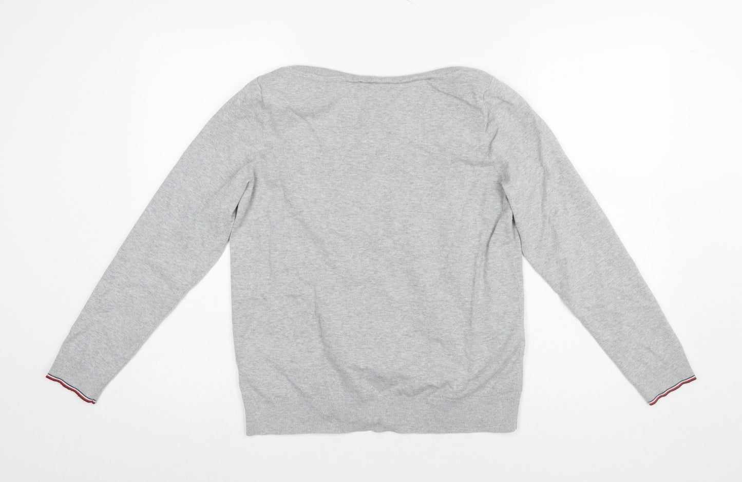 Tommy Hilfiger Men’s Grey Cotton Knit Pullover Jumper Size M