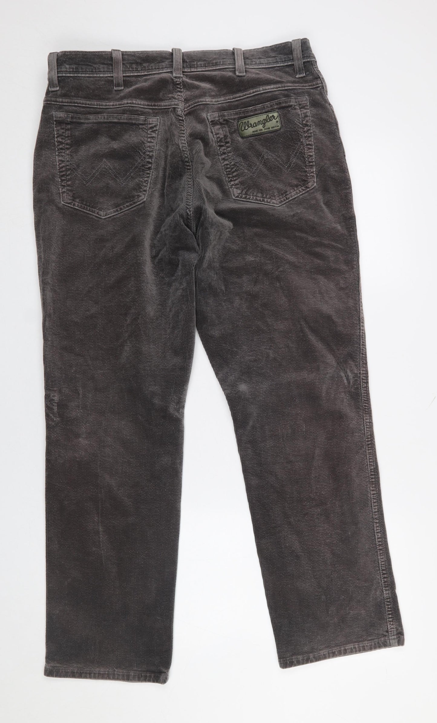 Wrangler Men's Grey Corduroy Texas Stretch Trousers Size 36x30