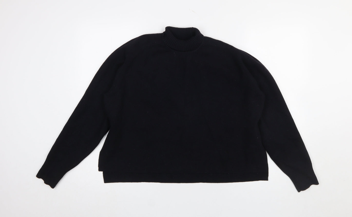 French Connection Men's Black High Neck Medium Knit Jumper
