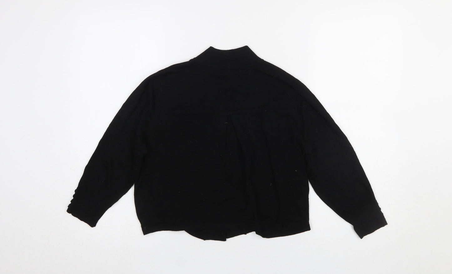 Wallis Women’s Black Knit Cardigan M V-Neck Button Cuff Lightweight