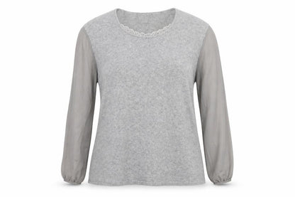 No Secret Womens Grey Plus Size 26 Angora Blend Pullover Jumper