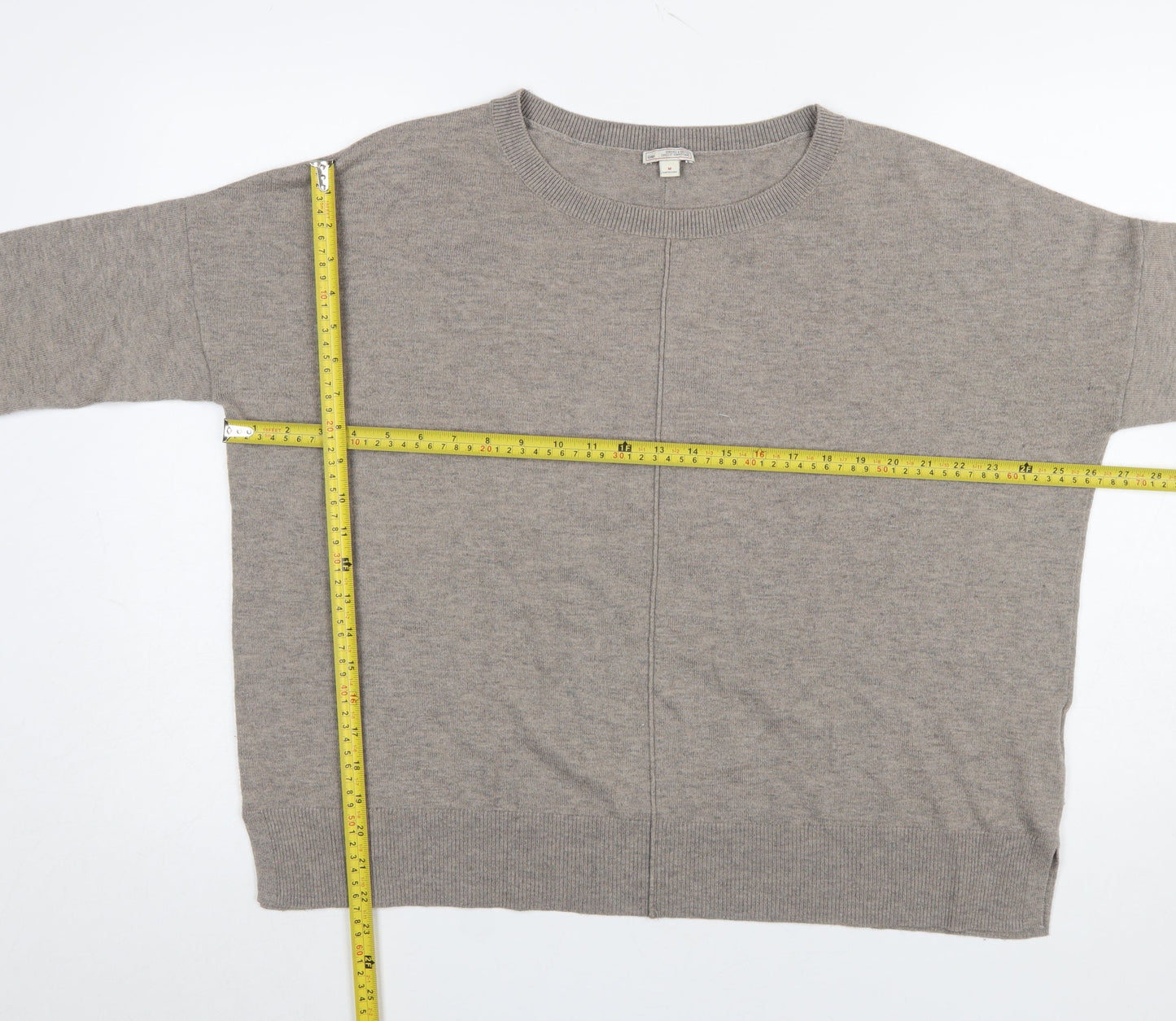 Gap Women Beige Wool Blend Crew Neck Pullover Jumper M