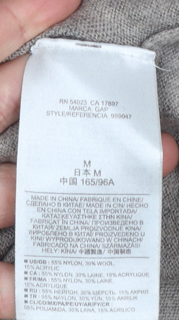 Gap Women Beige Wool Blend Crew Neck Pullover Jumper M