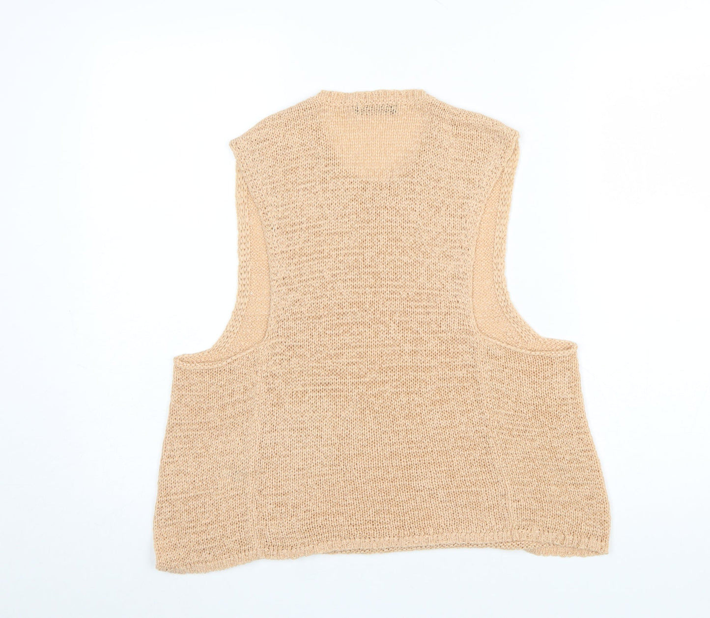 American Apparel Women's Beige Chunky Knit Sleeveless Vest M