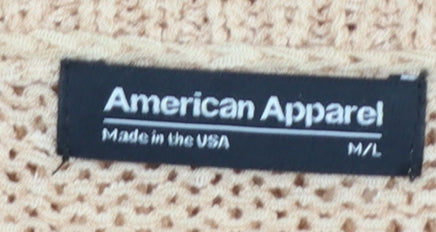 American Apparel Women's Beige Chunky Knit Sleeveless Vest M