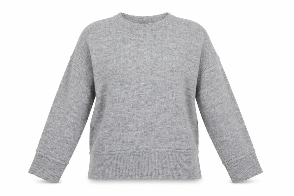 Oasis Womens Grey Crew Neck Pullover Jumper XS Acrylic Blend