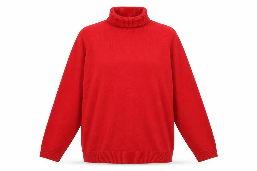 Marks & Spencer Women Red Roll Neck Long Sleeve Jumper Size L